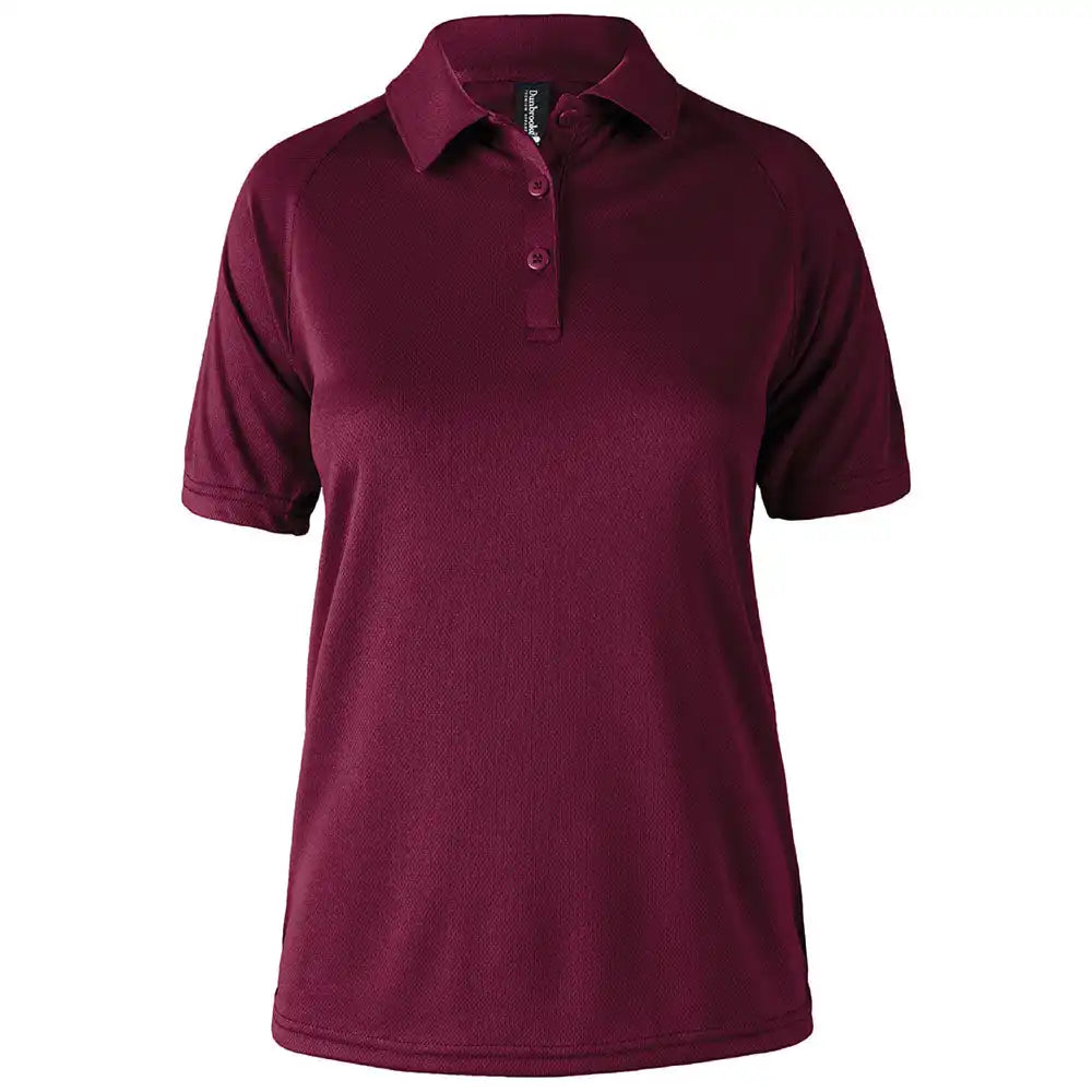 Dunbrooke 3332 Ladies Team Polo - Maroon / Xs