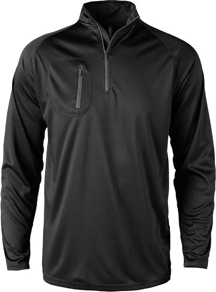 Dunbrooke 3555 Portal Long Sleeve Quater-zip - Black - Adult s