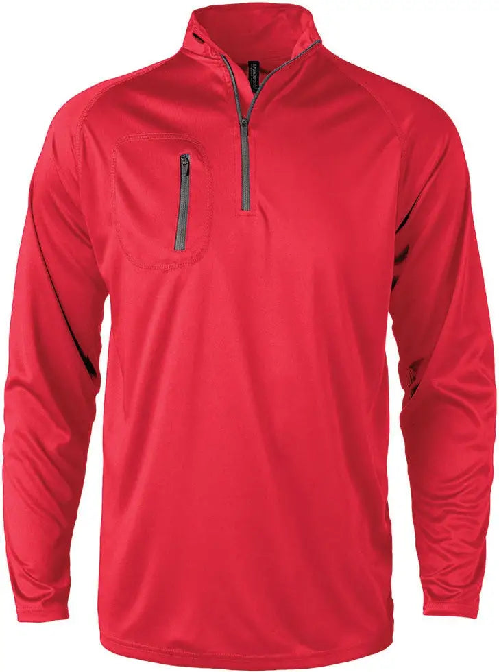 Dunbrooke 3555 Portal Long Sleeve Quater-zip - Red - Adult s