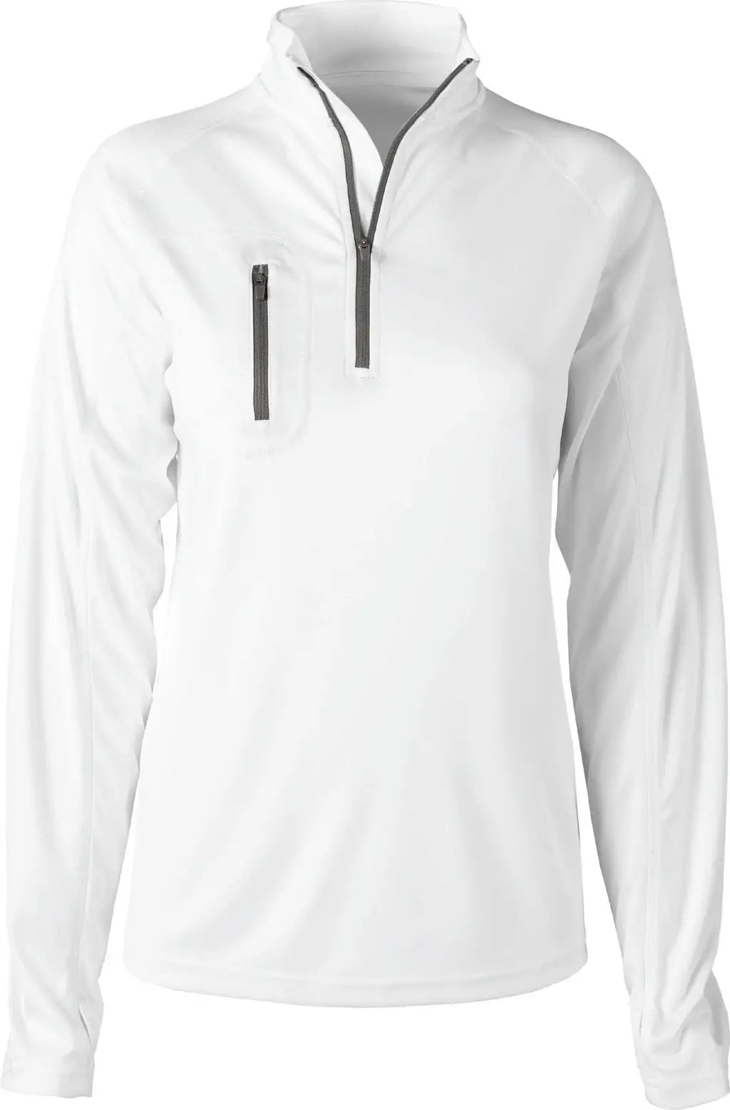 Dunbrooke 3556 Ladies Portal Long Sleeve Quater-zip - White - s