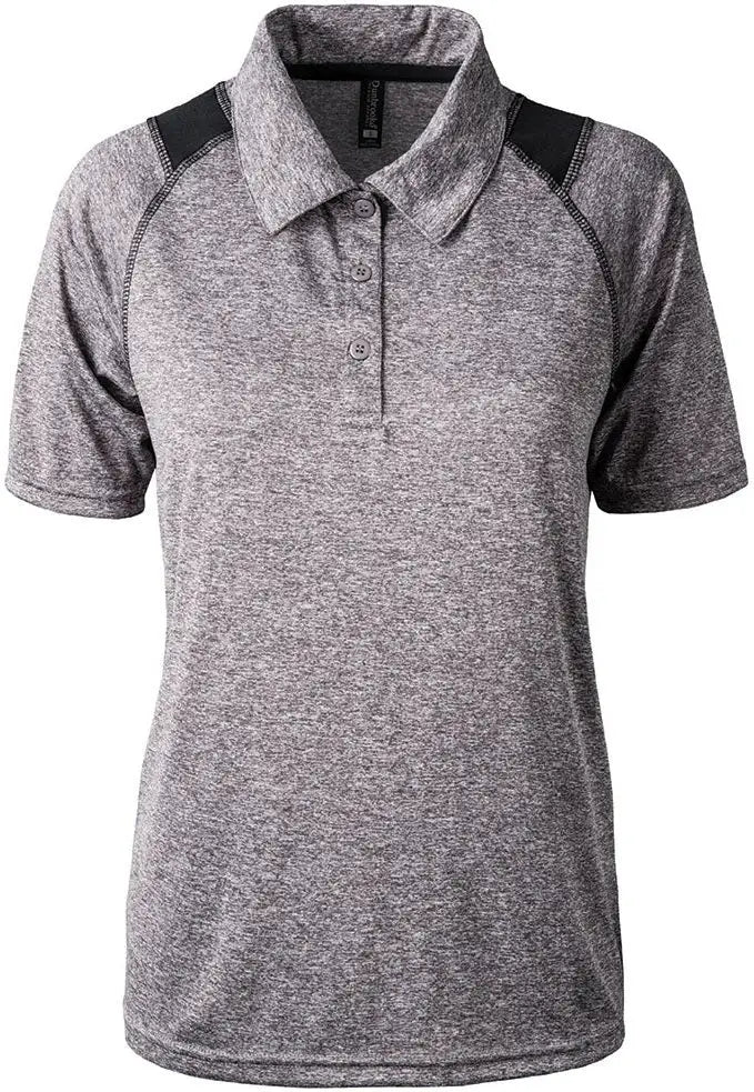 Dunbrooke 3571 Ladies Mystic Polo - Heather Black - Heather/black / s