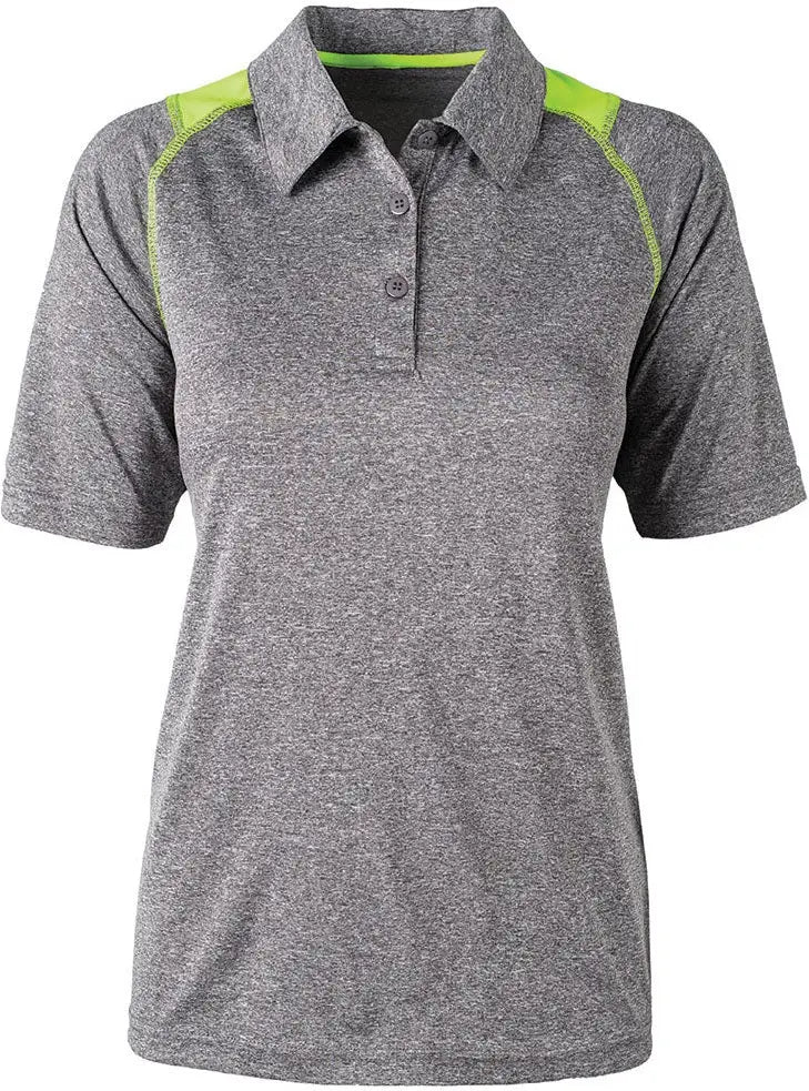 Dunbrooke 3571 Ladies Mystic Polo - Heather Lime - Heather/lime / s