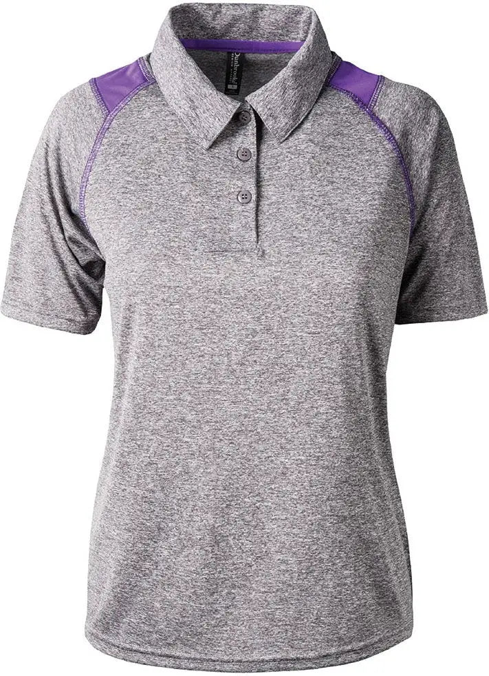 Dunbrooke 3571 Ladies Mystic Polo - Heather Purple - Heather/purple / s