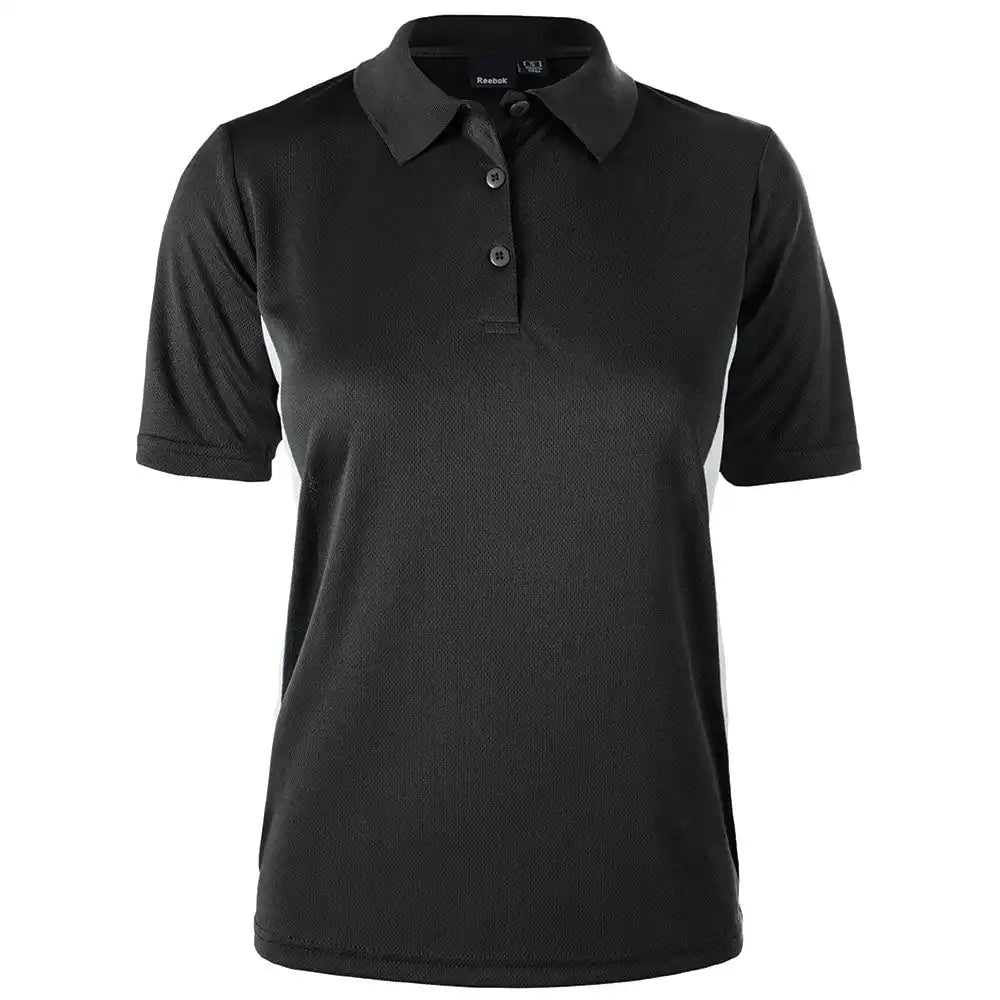 Reebok 7291 Ladies Athletic Polo - Black/white / s