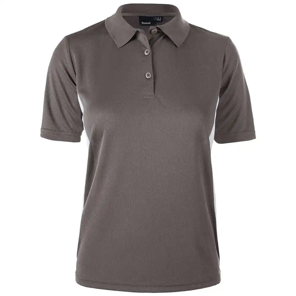 Reebok 7291 Ladies Athletic Polo - Graphite/white / s
