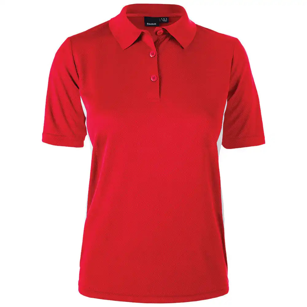 Reebok 7291 Ladies Athletic Polo - Red/white / s