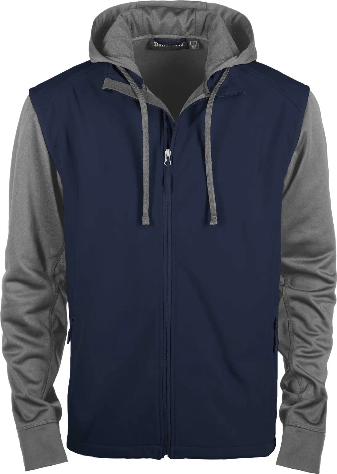 Dunbrooke 8009 Alpha Full Zip Hoodie - Navy Heather Gray - Navy / Heather Gray / Adult Xs