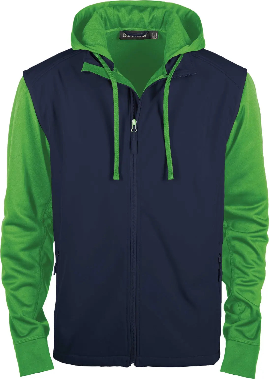 Dunbrooke 8009 Alpha Full Zip Hoodie - Navy Lime - Navy / Lime / Adult Xs