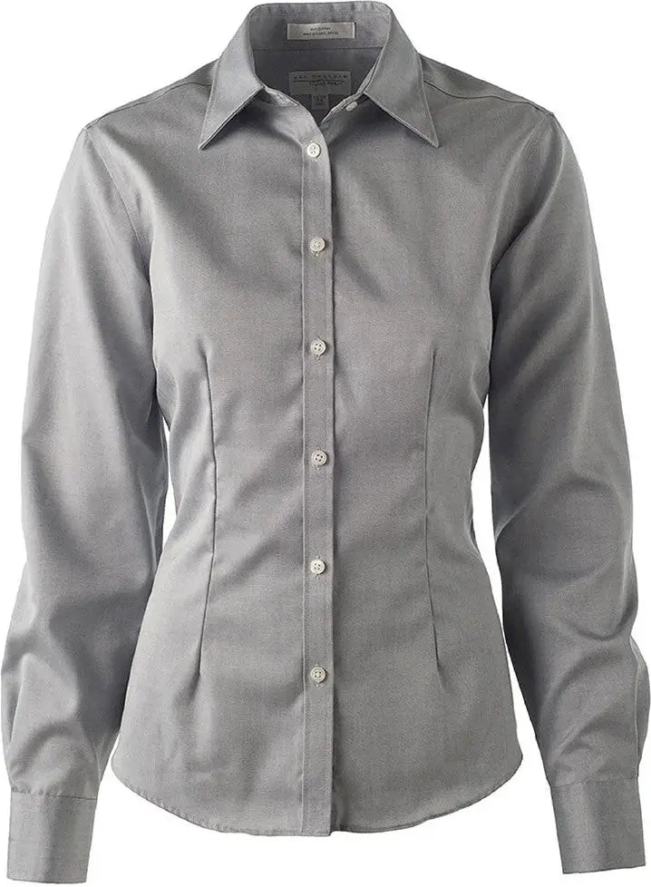 Dunbrooke V0144 Ladies Pinpoint Full Buttton Shirt - French Grey