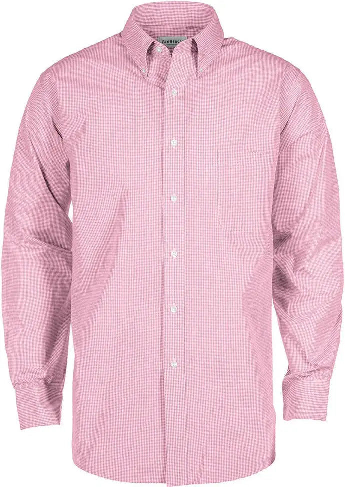 Dunbrooke V0225 Gingham Check Full Buttton Shirt - Red - Adult s