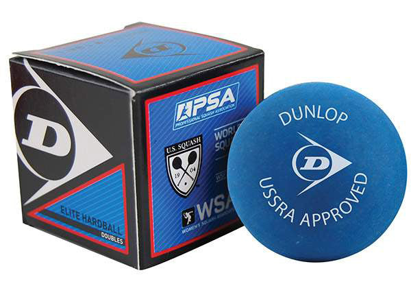 Dunlop Elite Doubles (hard Ball) Squash Balls (1x) (blue) - Os