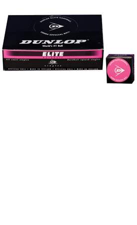 Dunlop Elite Singles (hard Ball) Squash Balls (1x) (pink) - Os