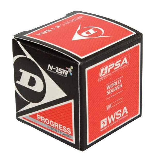 Dunlop Progress Squash Balls 1x - Black - HIT a Double