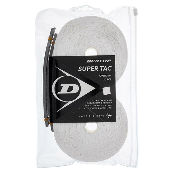 Dunlop Super Tac Overgrip (30-pack) - Wht / Os