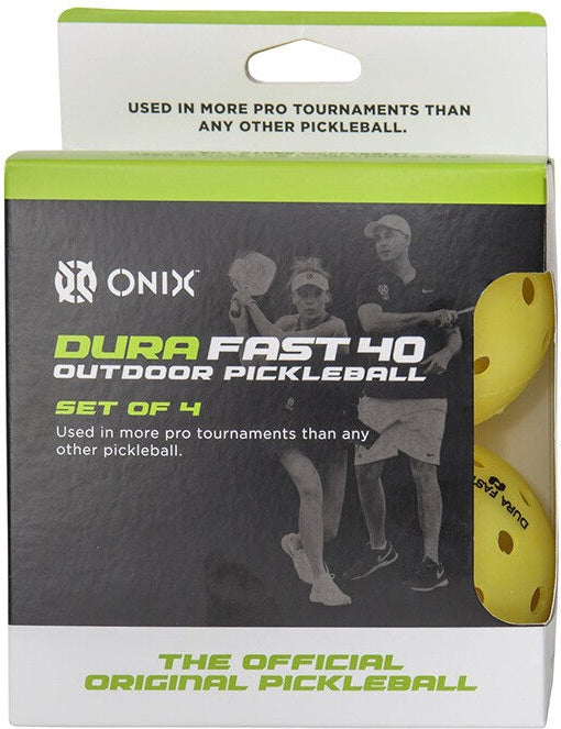Durafast 40 Outdoor Pickleballs (4x) - Yellow