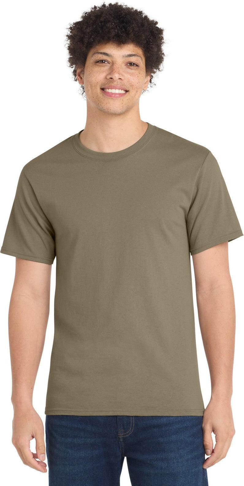 Dusty Brown Port & Co Essential Tee. PC61