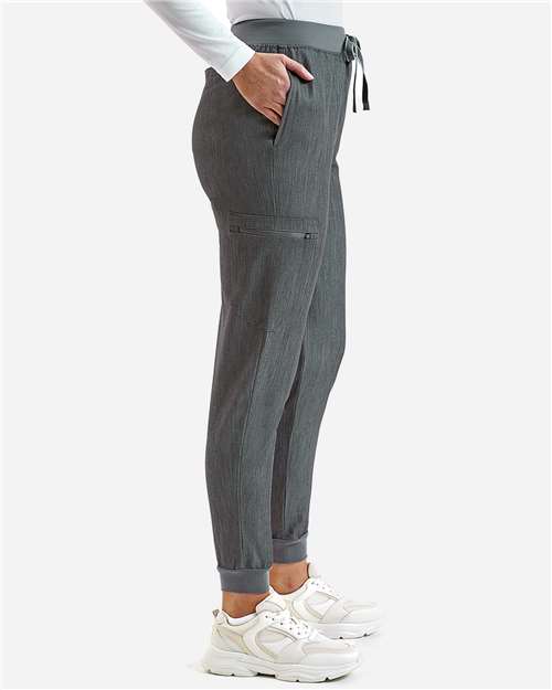 Dynamo Grey Women&#39;s Energized Stretch Jogger Scrub Pants - NN610
