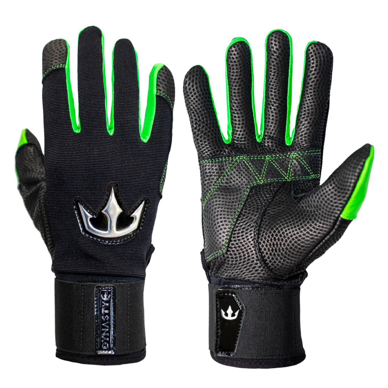 Dynasty Batting Gloves the Bomb Squad Series - Black/lime