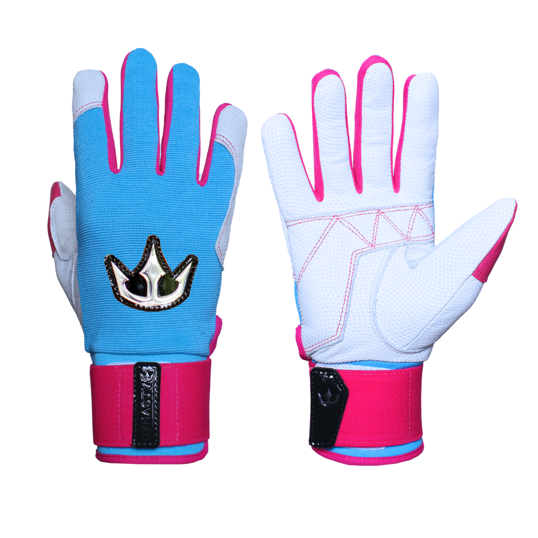 Dynasty Batting Gloves the Bomb Squad Series ?Cotton Candy’ - Baby Blue/pink