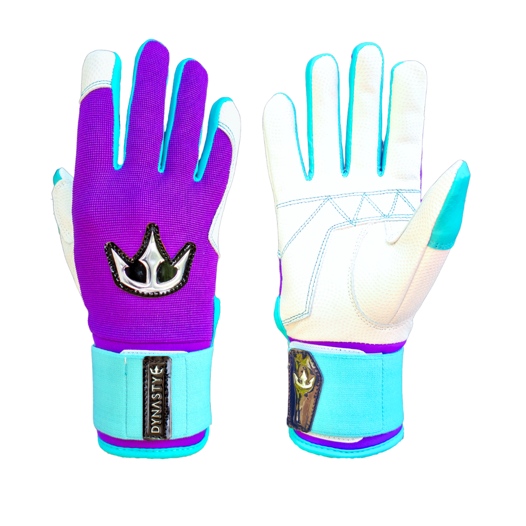 Dynasty Batting Gloves the Bomb Squad Series - Purple/teal