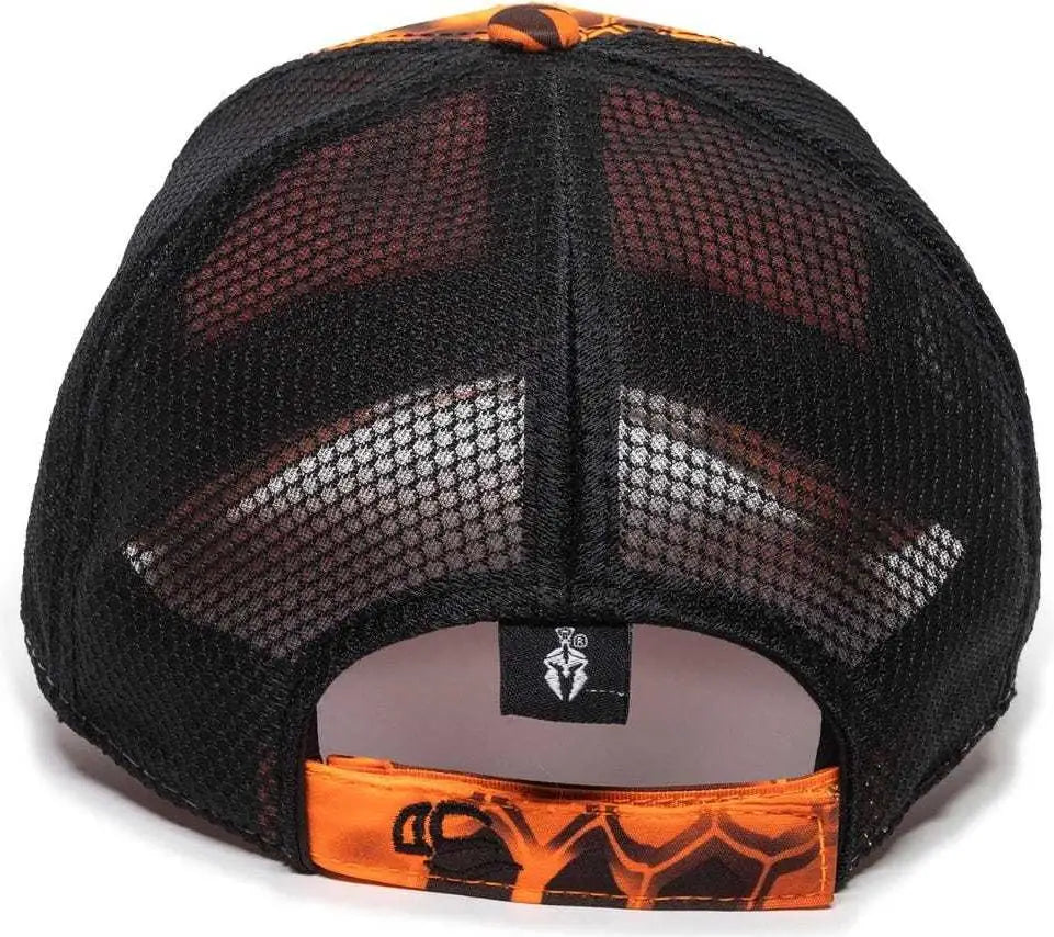 Oc Sports Pfc-150m Adjustable Mesh Back Cap - Kryptek Inferno Black - 6 7/8’’ - 7 1/2’’