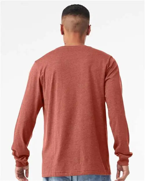 Bella + Canvas 3501cvc Heather Cvc Long Sleeve Tee - Clay