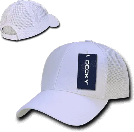 Decky 204 Low Crown Air Mesh Baseball Cap - White - one Size Fits Most