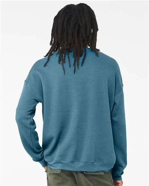 Bella + Canvas 3945 Sponge Fleece Drop Shoulder Crewneck Sweatshirt - Heather Deep Teal