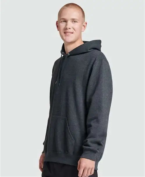 Jerzees 700mr Eco™ Premium Blend Ring-spun Hooded Sweatshirt - Black Ink Heather