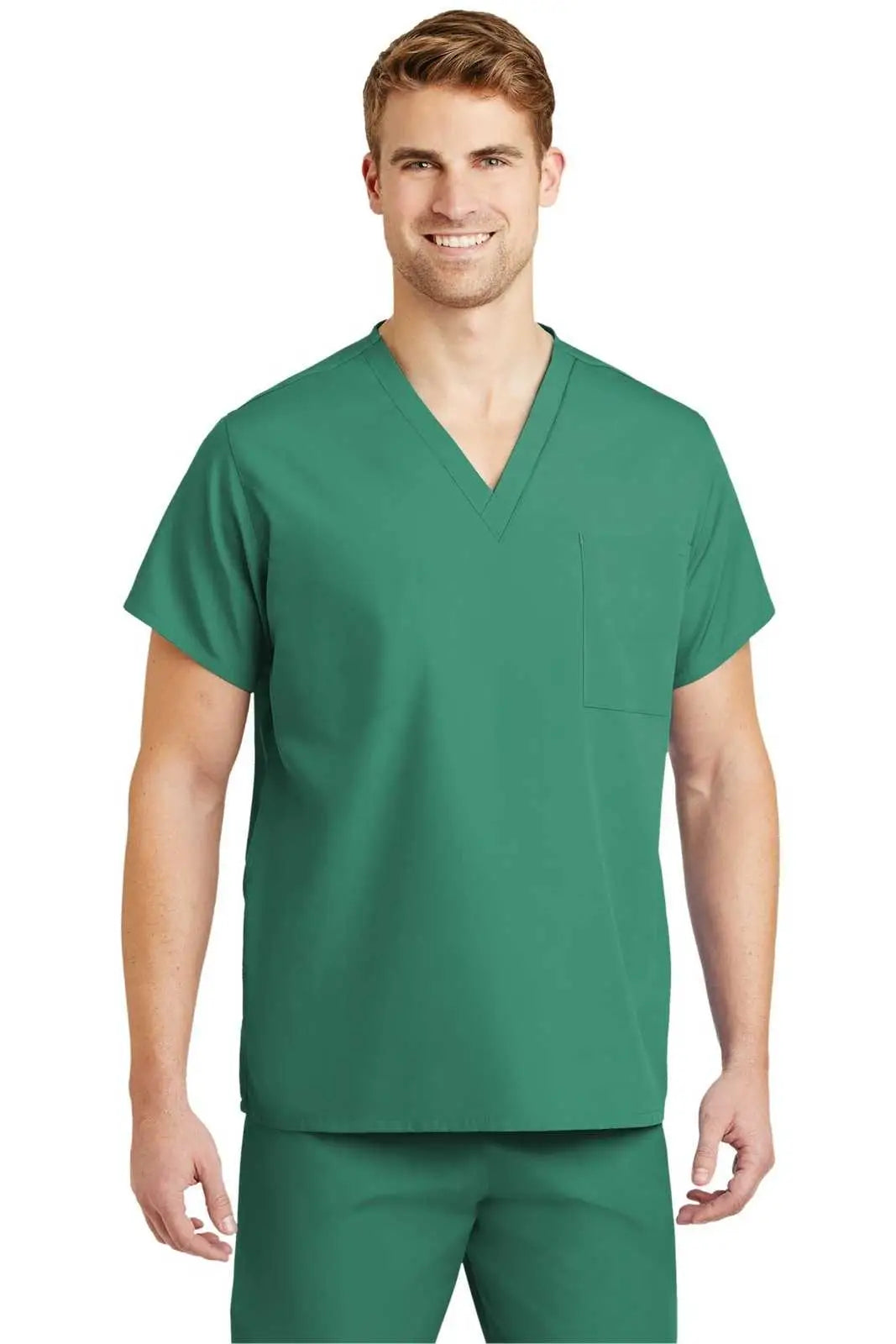 Cornerstone Scrubtop Unisex V-neck Scrub Top - Hunter Green