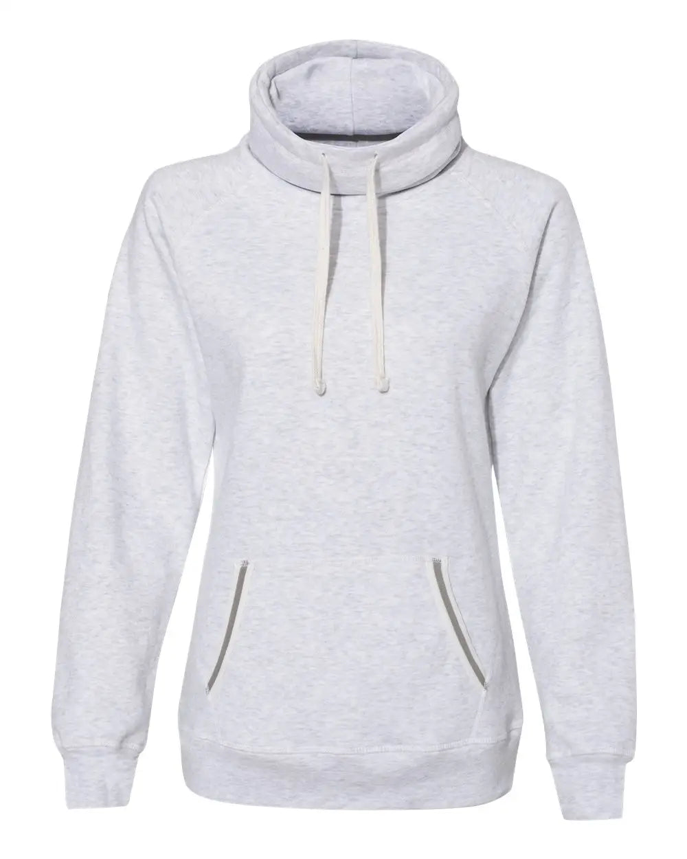 J. America 8653j Women’s Relay Cowl Neck Sweatshirt - 8653 - Ash - Ladies s