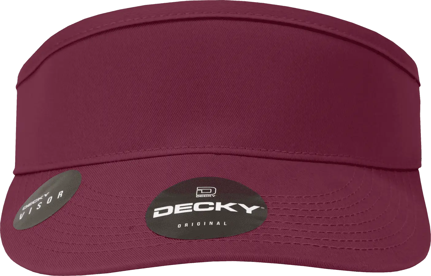 Decky 3015 High Profile Cotton Visor - Maroon - one Size Fits Most