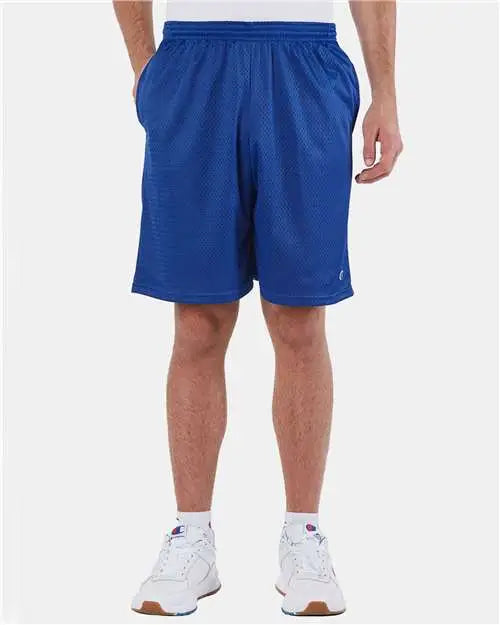 Champion S162 Polyester Mesh 9’’ Shorts with Pockets - Athletic Royal