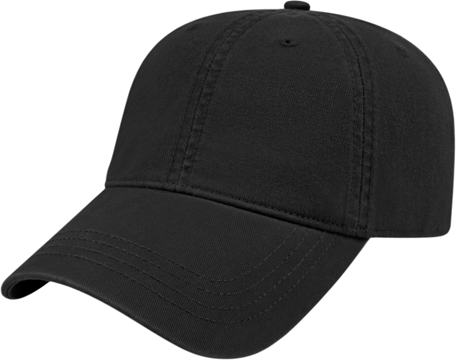Cap America i1002 Relaxed Golf Cap - Black