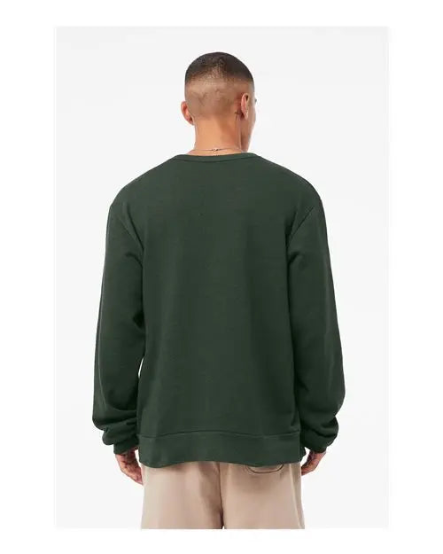 Bella + Canvas 3911 Sponge Fleece Classic Crewneck Sweatshirt - Heather Forest