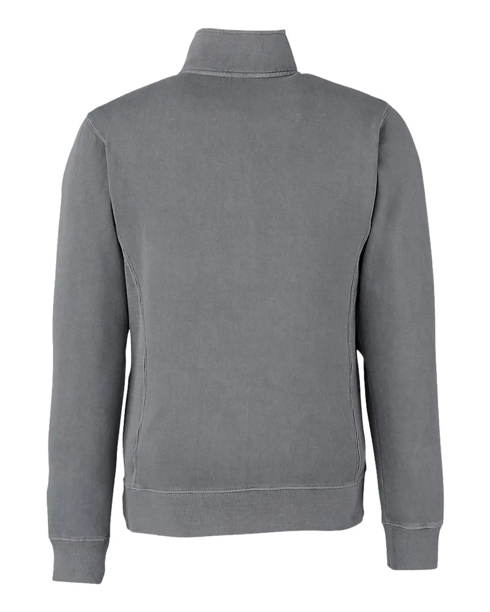 J. America 8732 Pigment-dyed Fleece Quarter-zip Pullover - Lead - Dark Gray / s