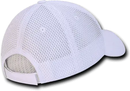 Decky 204 Low Crown Air Mesh Baseball Cap - White - one Size Fits Most