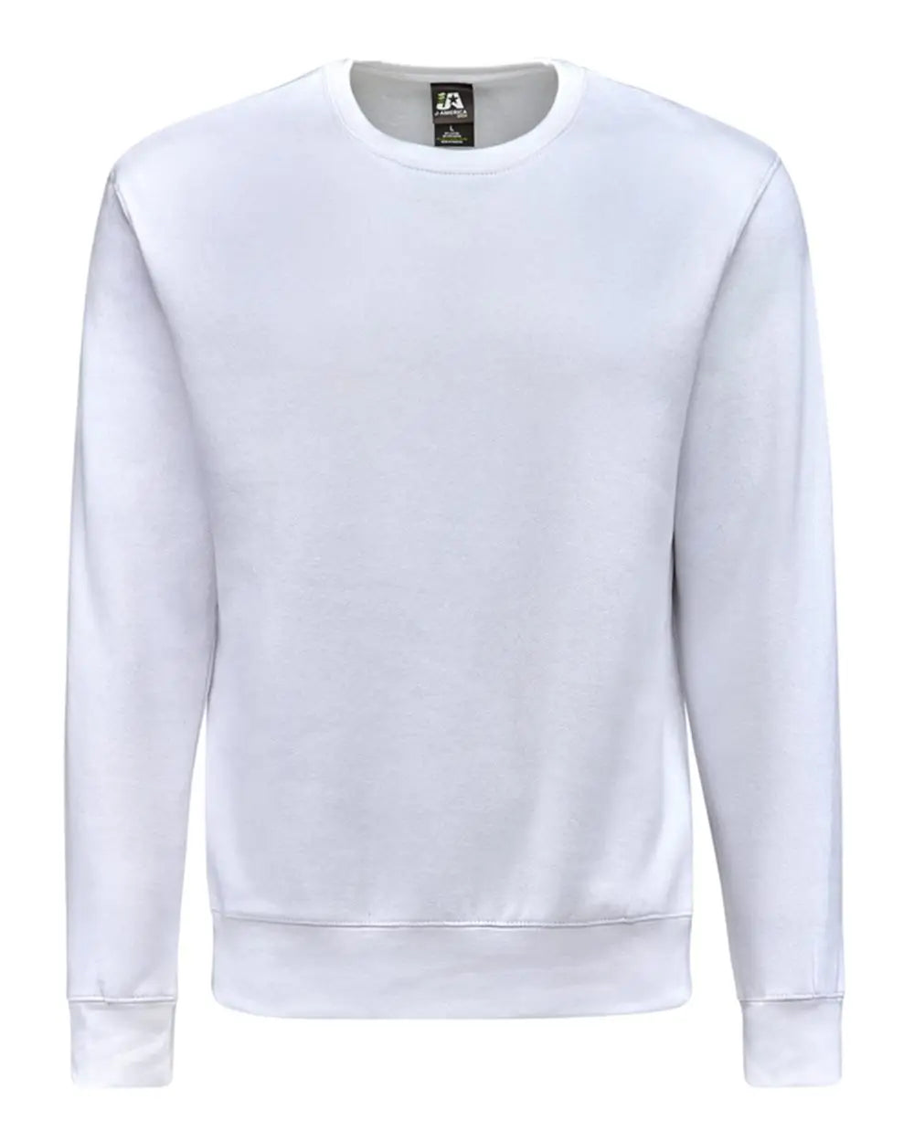 J. America 8721a Btb Fleece Crewneck Sweatshirt - 8721 - White - Adult s