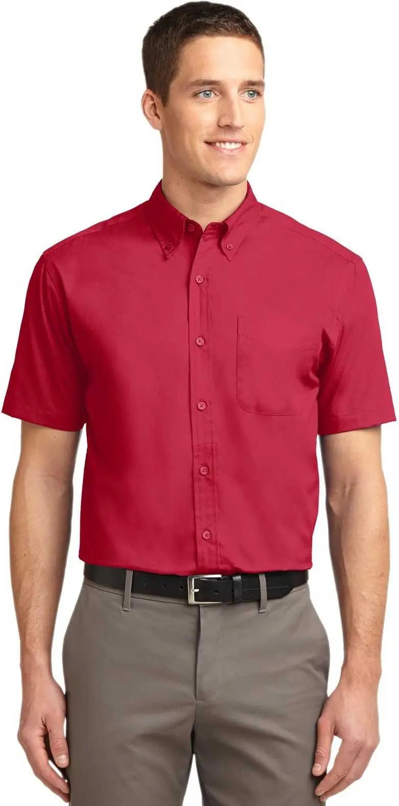 Port Authority S508 Short Sleeve Easy Care Shirt - Red Light Stone