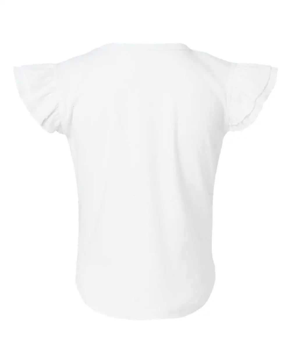 Rabbit Skins 3339la Toddler Flutter Sleeve Tee - 3339 - White - 4t