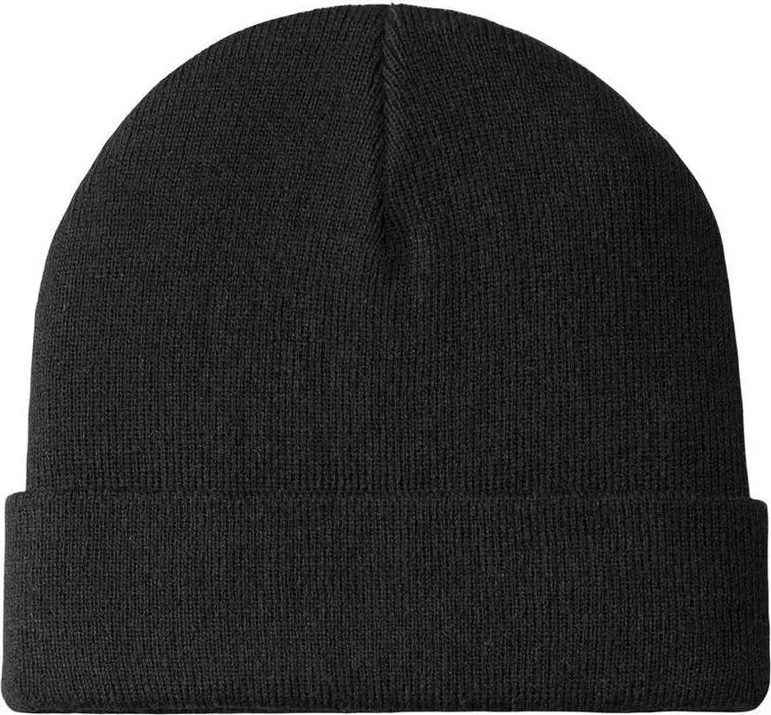 Port Authority C939 Knit Cuff Beanie - Black - 7’’ - 7 3/8’’