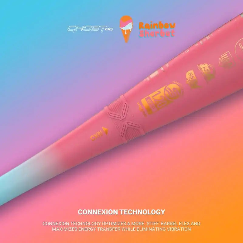 Easton 2025 Ghost Og Rainbow Sherbet (-10) Fastpitch Bat Efp5ghrs10 - Blue Pink Orange