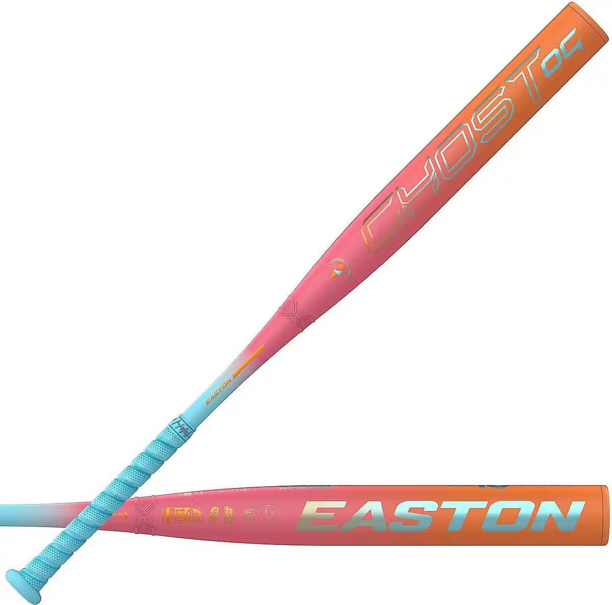 Easton 2025 Ghost Og Rainbow Sherbet (-10) Fastpitch Bat Efp5ghrs10 - Blue Pink Orange