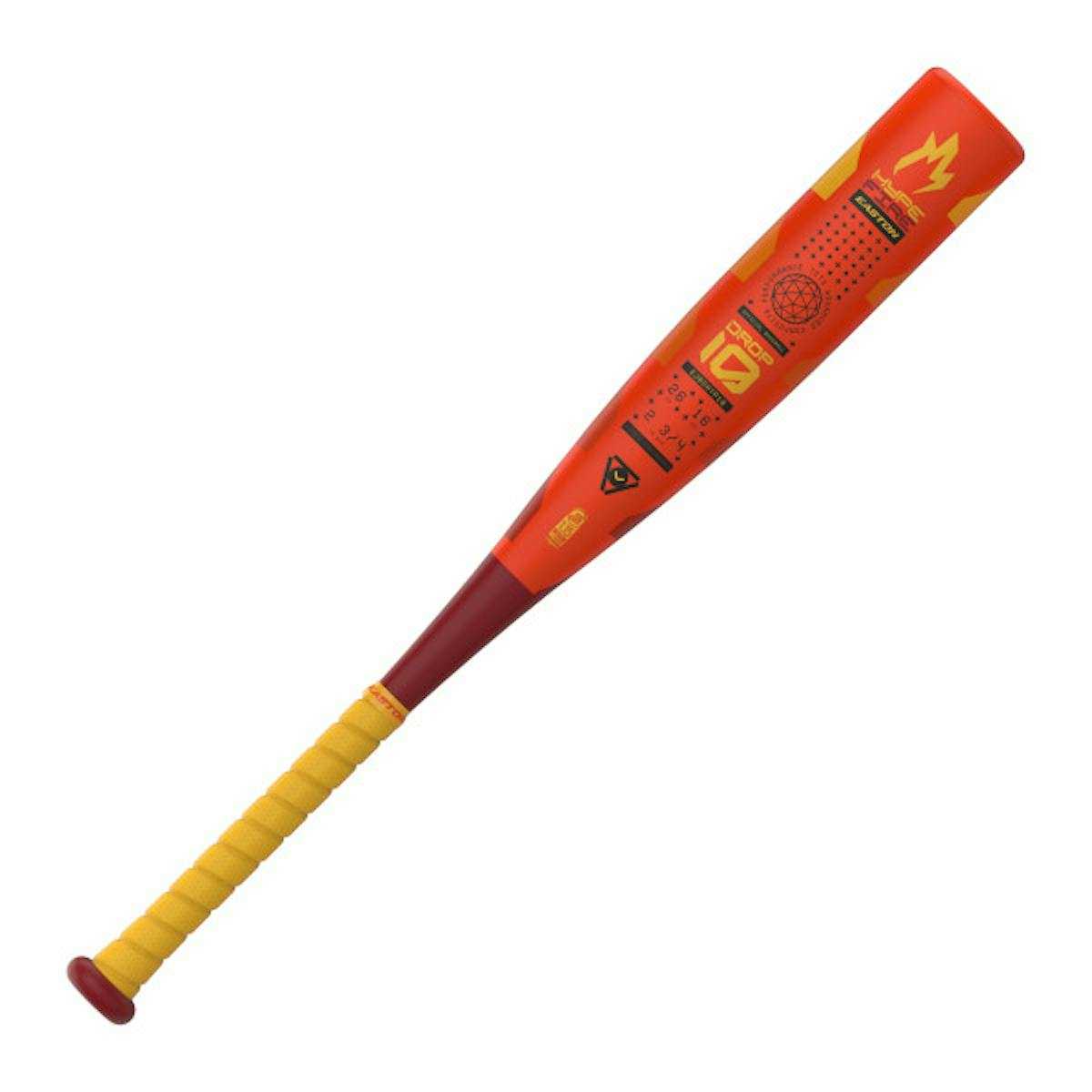 Easton 2025 Hype Fire (-10) Usssa Baseball Bat Eut5hyp10 - Yellow Orange