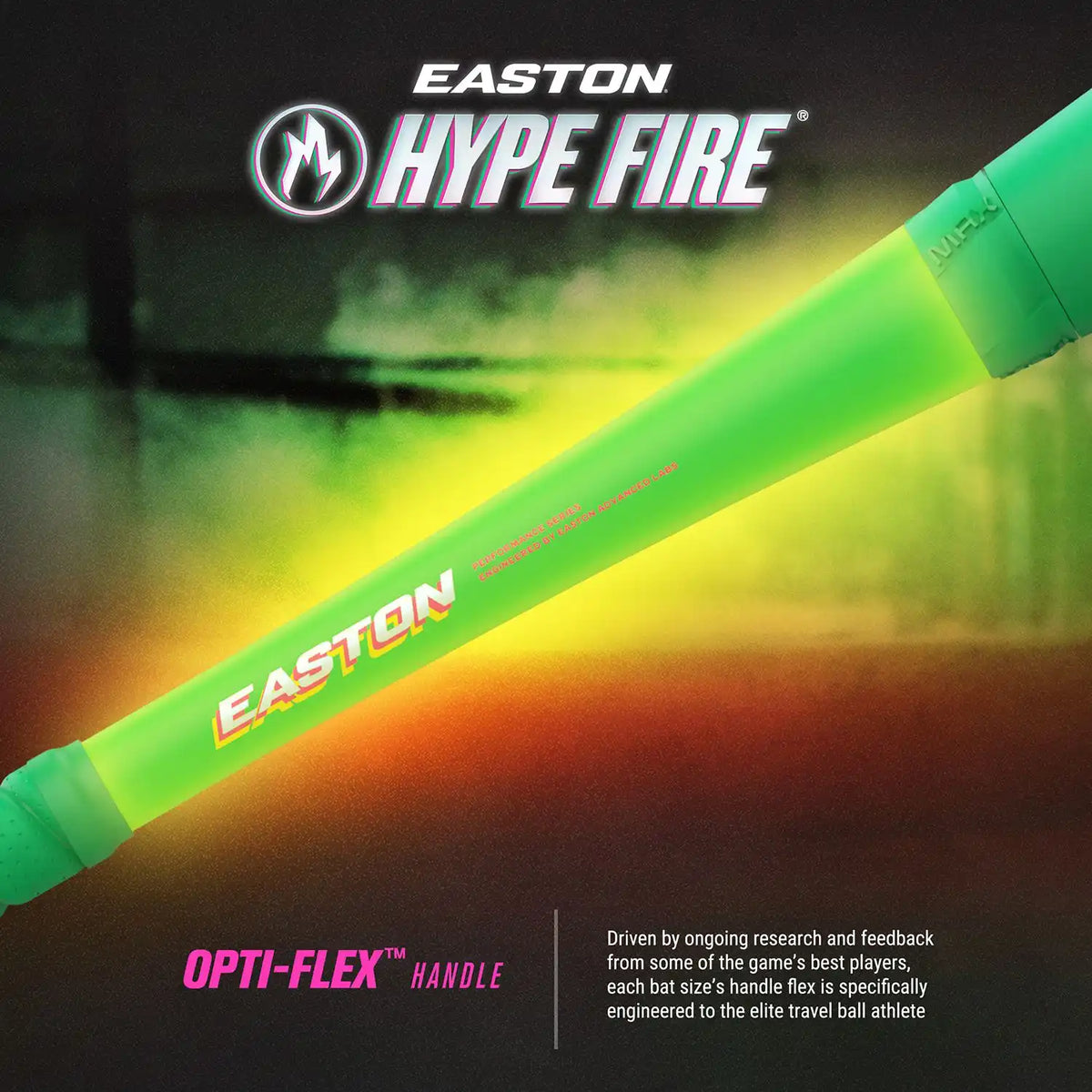 Easton 2026 Hype Fire (-11) Usa Approved 2 5/8’’ Bat Eus6hyp11 - Green Pink