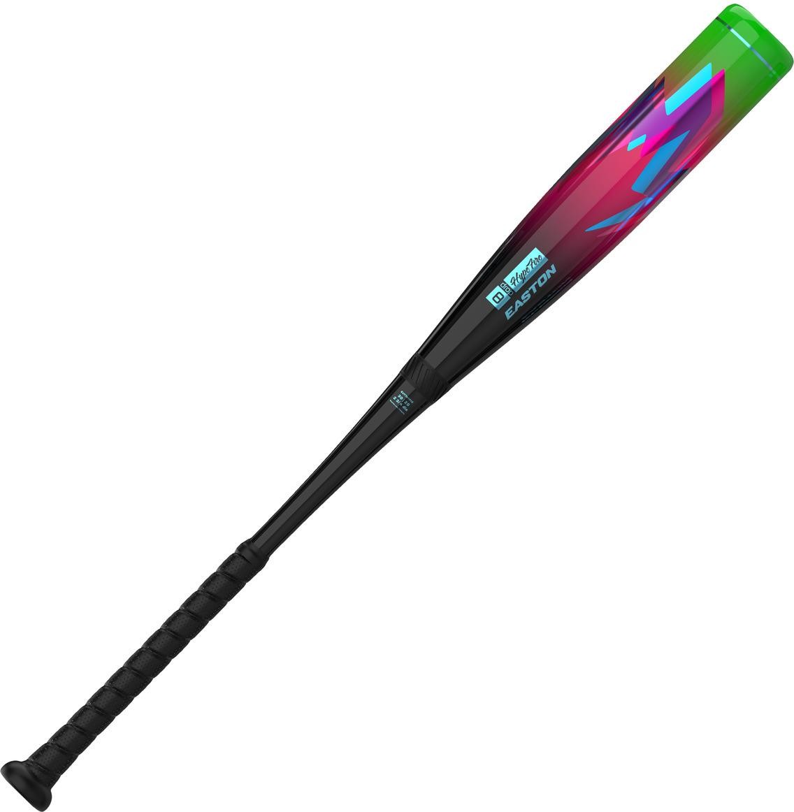 Easton 2027 Hype Fire (-8) Usssa Bat Eut7hyp8 - Black Green Pink Blue