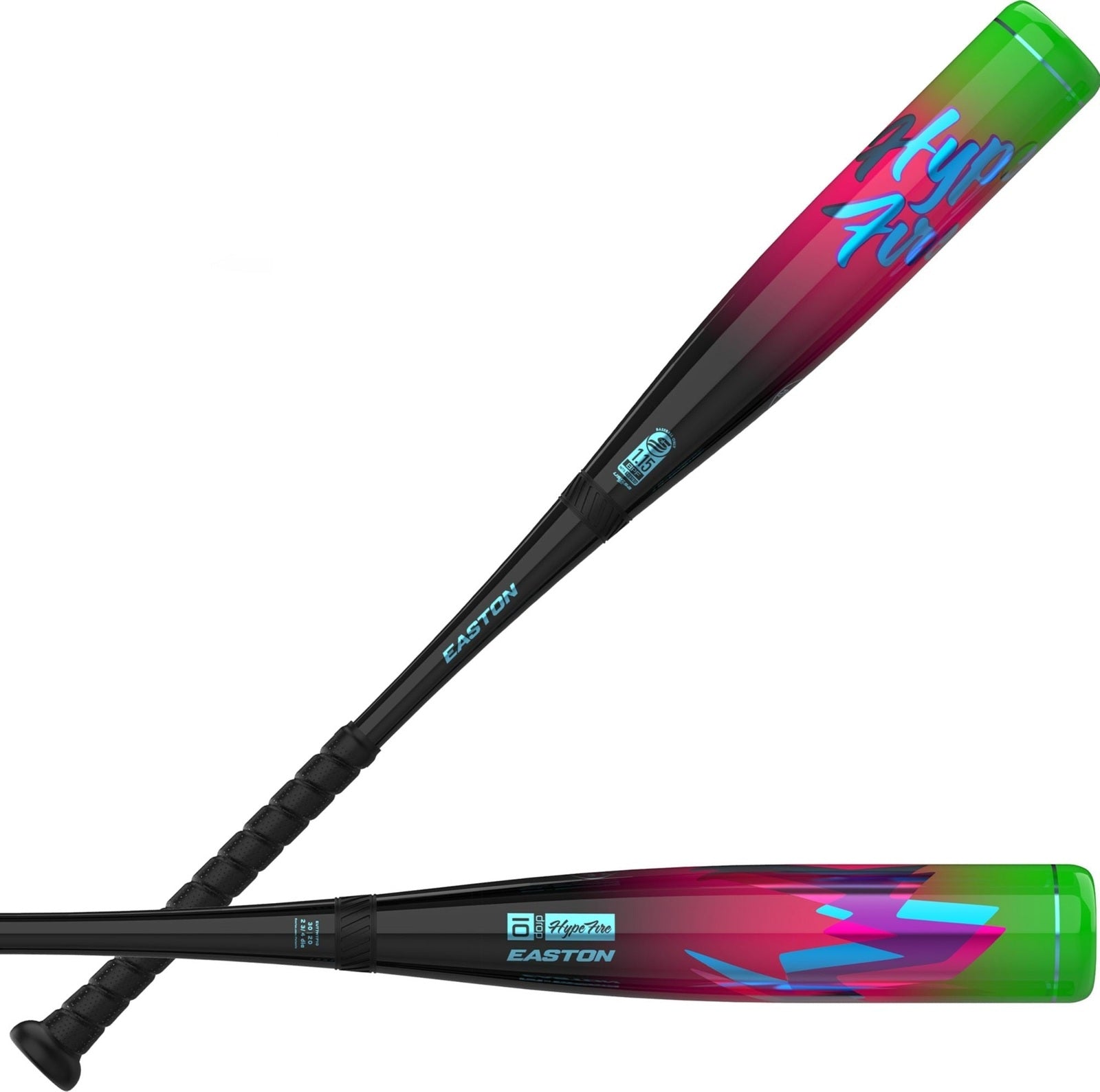 Easton 2027 Hype Fire Junior (-10) Usssa 2 3/4’’ Bat Ejb7hyp10 - Black Pink Green
