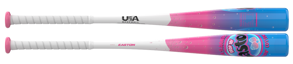 Easton 2027 Soda Slammers Crushin Cotton Candy Youth (-10) Usa Approved Bat Eus7ssc10 - White Pink Blue