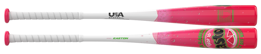 Easton 2027 Soda Slammers Walk off Watermelon Youth (-10) Usa Approved Bat - White Red