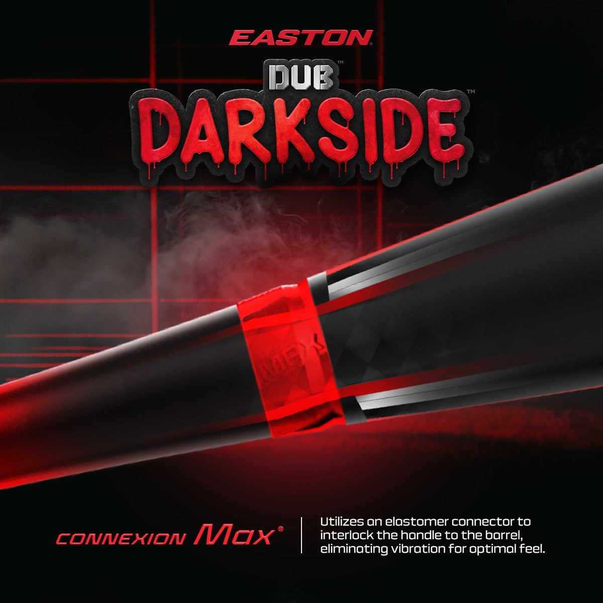 Easton 2027 the Dub Darkside (-10) Usssa Bat Eut7dbds10 - Black Silver Red